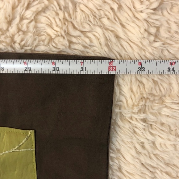 Queen Pillow Cases Green Dark Brown Decorative Embroidered Floral Elegant - Picture 6 of 8